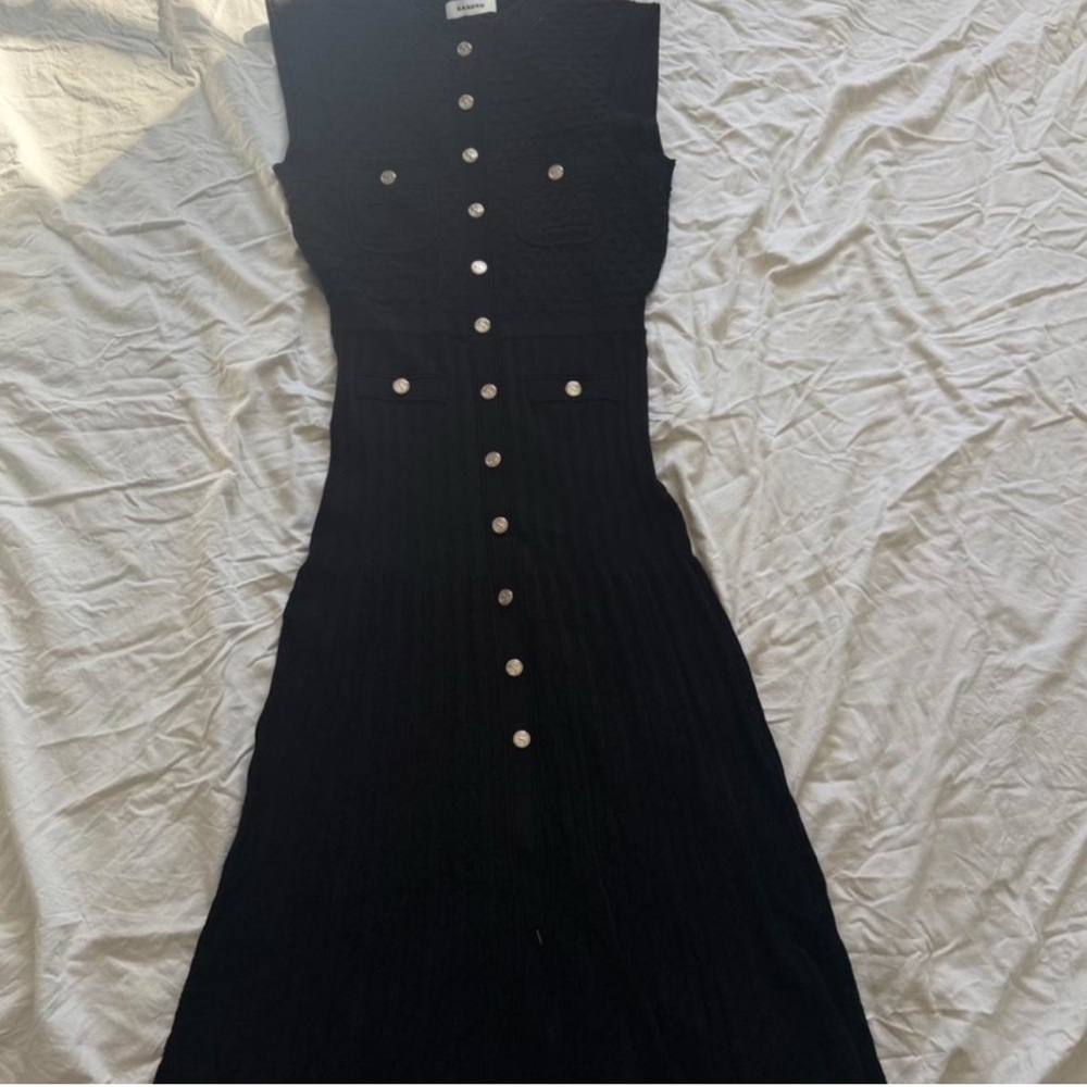 Sandro Black Midi Dress - Picture 7 of 7